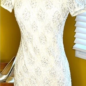 Barbara Schwarzer Young Couture Elegant White Lace Dress